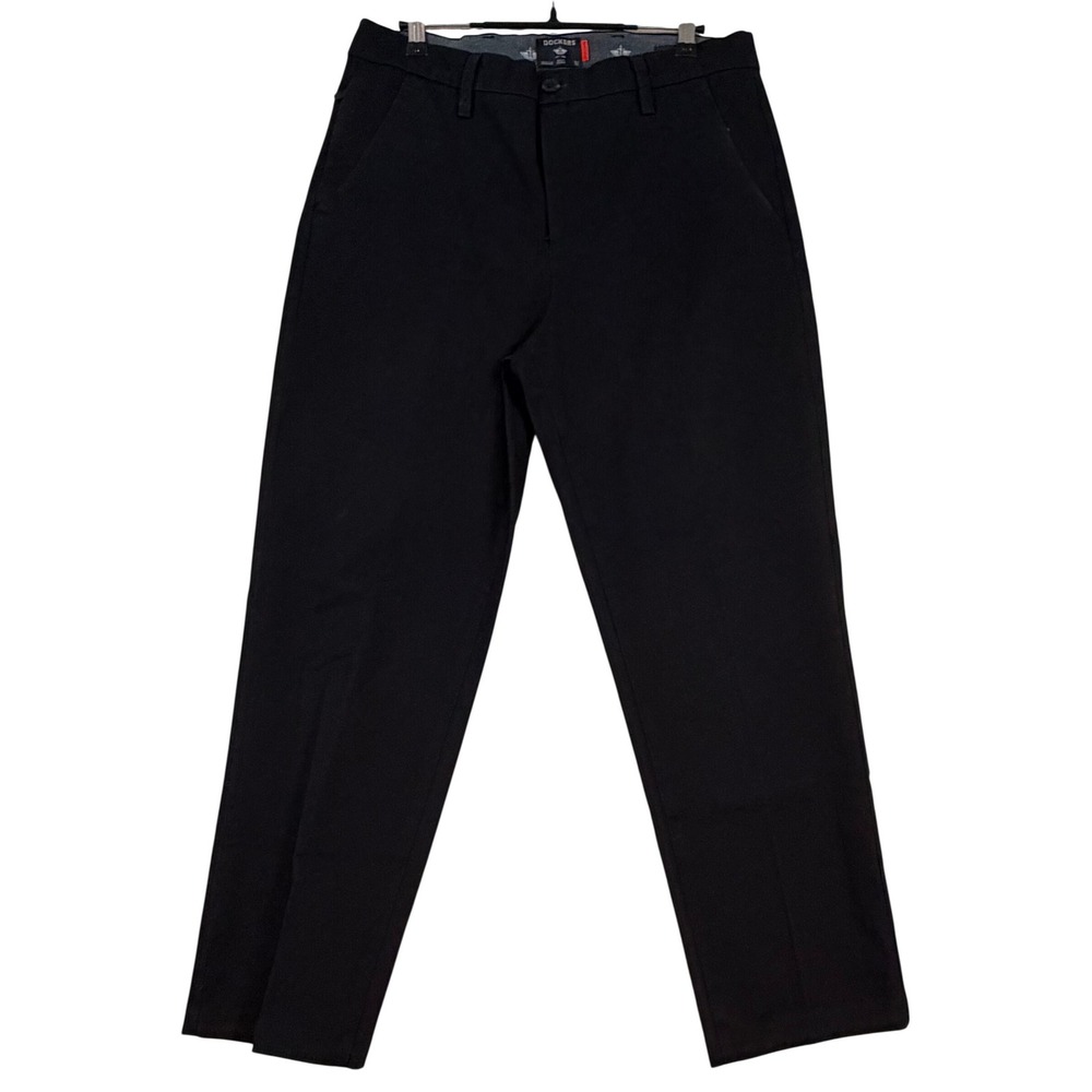 Dockers Mens Smart 360 Flex Straight Leg Chinos Black 32x30‎ Gorpcore Work Pants